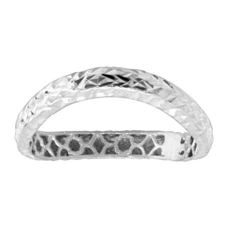 Wavy Band Ring, White