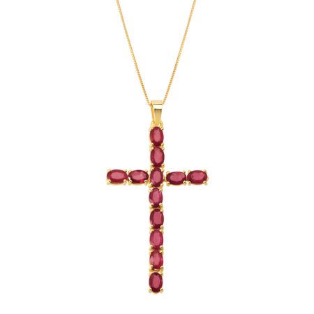 Ruby Cross Pendant