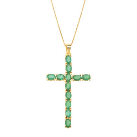 Emerald Cross Pendant