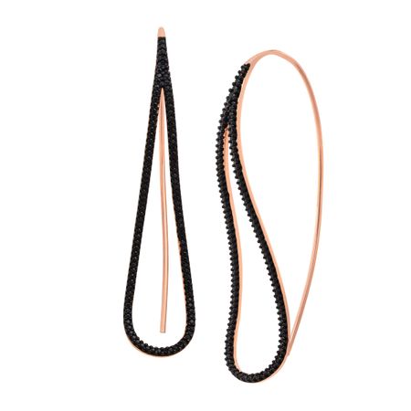 Black Spinel Teardrop Earrings