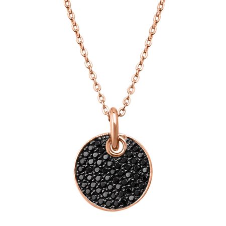 Black Spinel Disc Pendant