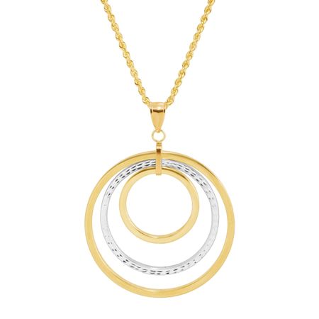 Two-Tone Circle Pendant