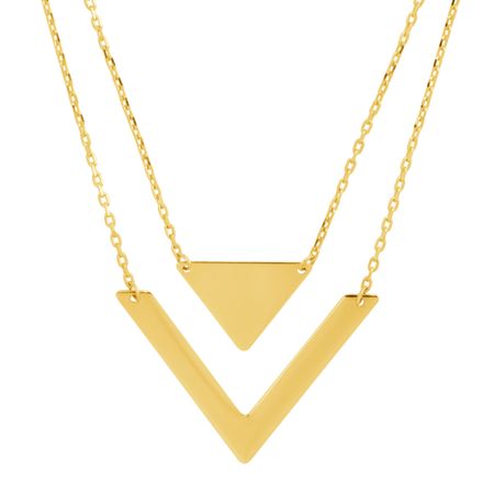 Triangle Double Layer Necklace