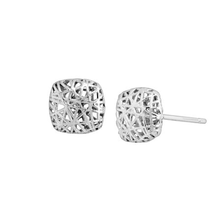 Mesh Cushion Stud Earrings