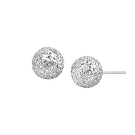Mesh Round Stud Earrings
