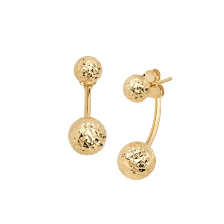 Front-Back Peekaboo Ball Earrings
