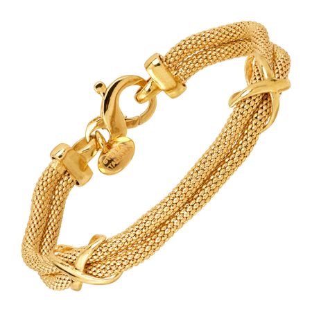'X' Link Popcorn Chain Bracelet