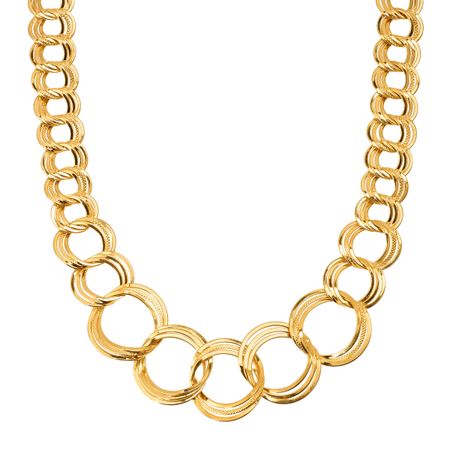 Graduated Circle Link Necklace