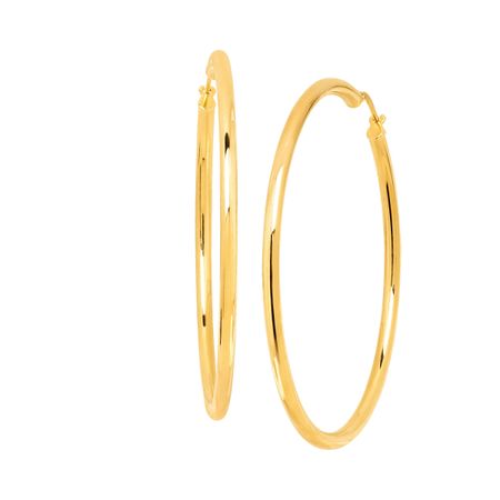 59 mm Classic Tube Hoop Earrings