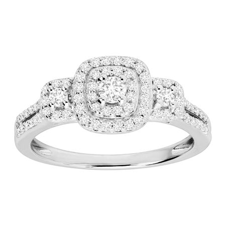 1/2 ct Diamond Halo Engagement Ring