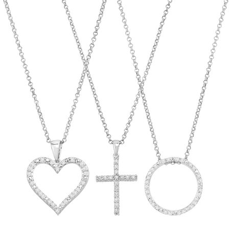 1/4 ct Diamond Three Pendant Set