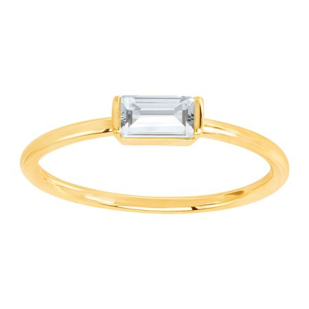 March Aquamarine Birthstone Ring