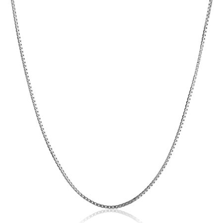 Box Chain Necklace, White, 20