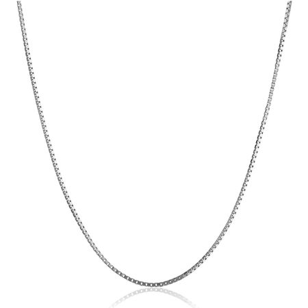 Box Chain Necklace, White, 22