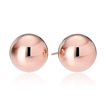 10 mm Ball Stud Earrings, Pink