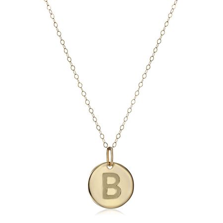 'B' Initial Disc Pendant