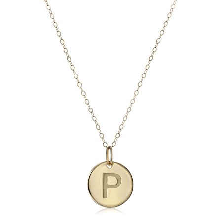 'P' Initial Disc Pendant