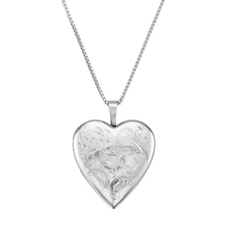 Filigree Heart Locket Necklace
