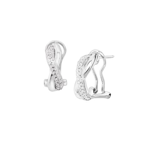 1/2 ct Diamond 'X' Hoop Earrings
