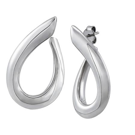 Open Oval Teardrop Earrings
