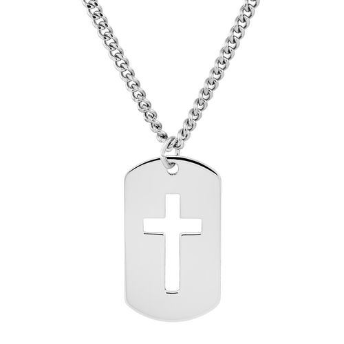 black cross dog tag