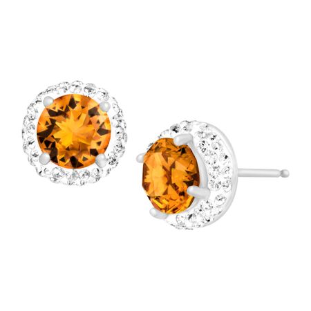 November Earrings with Yellow Swarovski Crystals
