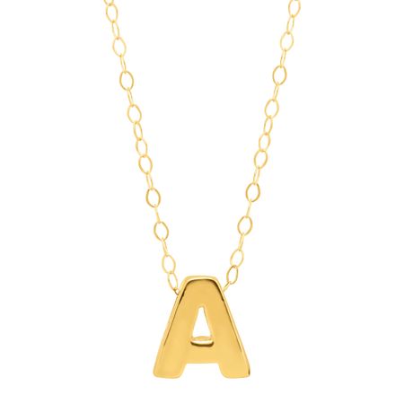 Teeny Tiny 'A' Initial Pendant