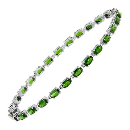 6 ct Chrome Diopside Tennis Bracelet, 8