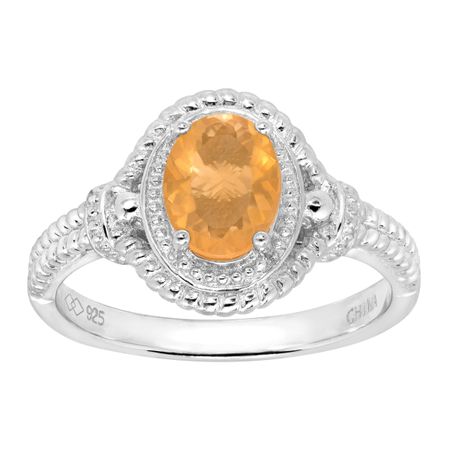 7/8 ct Fire Opal Cable Ring
