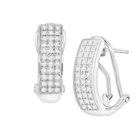 1/4 ct Diamond French Clip Earrings