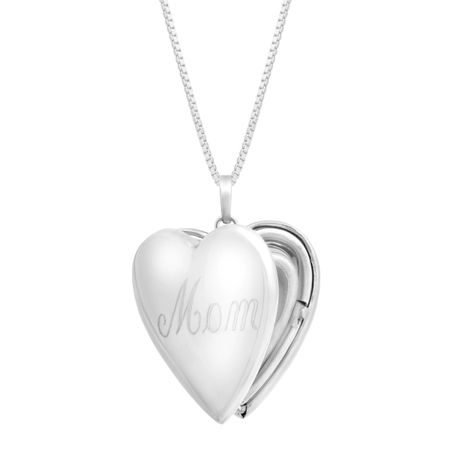 'Mom' Heart Locket Pendant