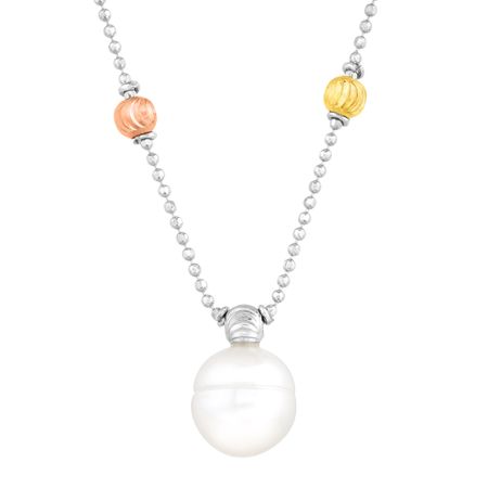 Ringed Pearl Stardust Beaded Necklace