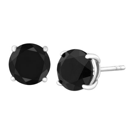 8 mm Black Jade Stud Earrings