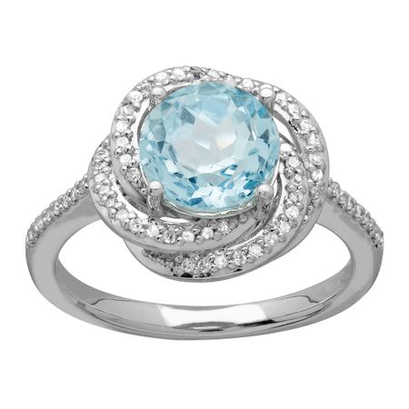 2 1/3 ct Sky Blue Topaz Ring