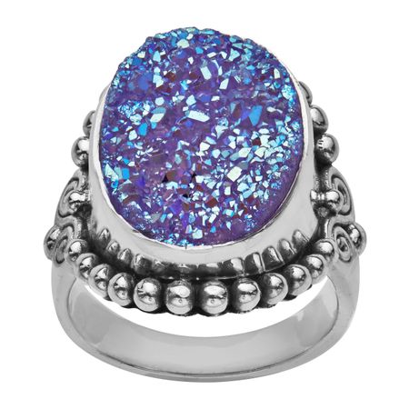 Lavender Druzy Ring
