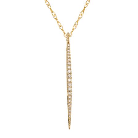 1/5 ct Diamond Stick Drop Pendant