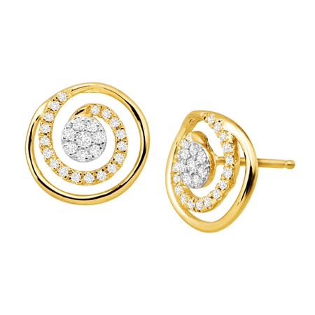 1/5 ct Diamond Spiral Earrings
