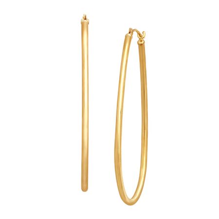 Oblong Hoop Earrings