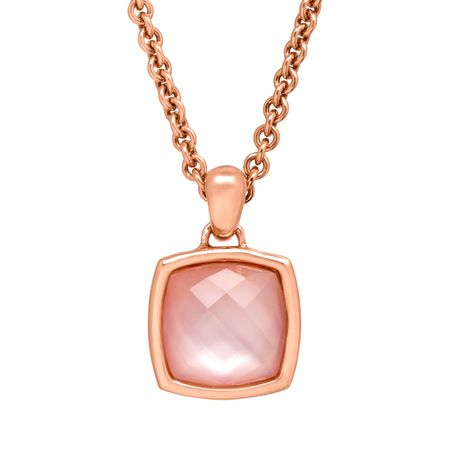 8 3/8 ct Rose Quartz Cushion Pendant