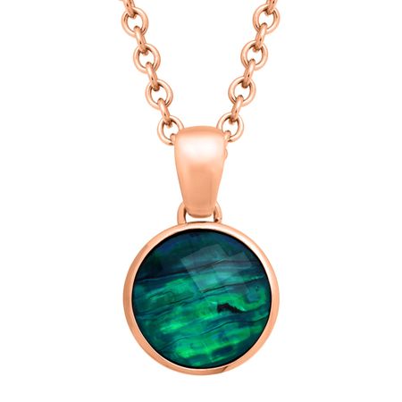 12 ct Quartz & Abalone Pendant