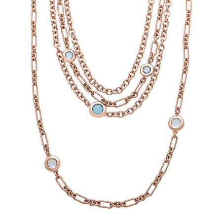 4 3/4 ct Topaz Link Necklace