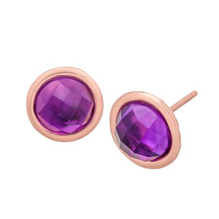 2 3/4 ct Amethyst Stud Earrings
