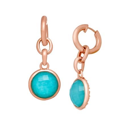 11 ct Quartz & Amazonite Drop Earrings