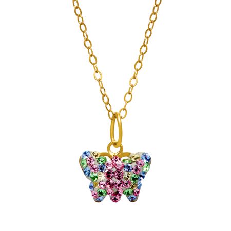 Butterfly Pendant with Swarovski Crystals