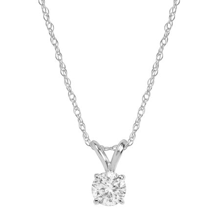 1/2 ct Round-Cut Diamond Solitaire Pendant