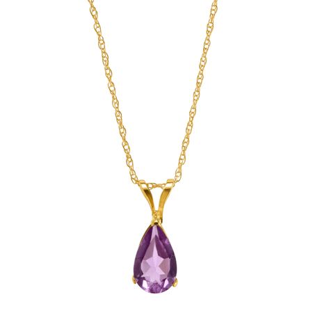 1/2 ct Amethyst Pear-Cut Solitaire Pendant