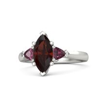 Tatiana Ring 14K White Gold / Red Garnet / Rhodolite Garnet