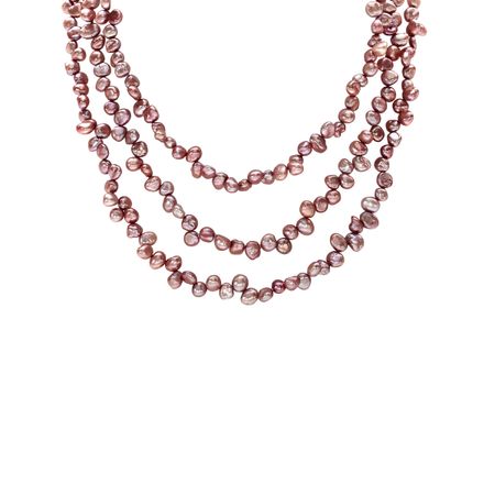 Raspberry Pearl Necklace