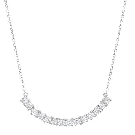 Line Necklace with Cubic Zirconia