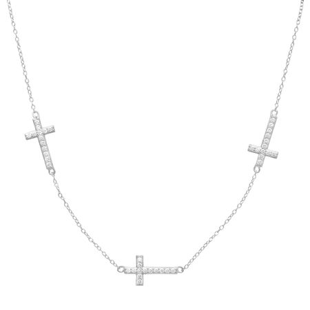 Cross Necklace with Cubic Zirconia
